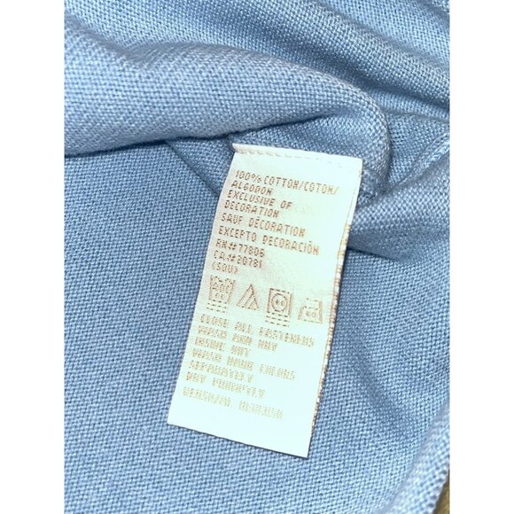 Tommy Hilfiger Light Blue Quarter Zip Pullover Sweater Top L/S Womens Sz L - Picture 8 of 9